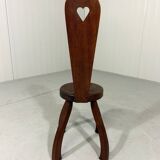 Brutalist rustic small chair stool side table plant table 1960’s