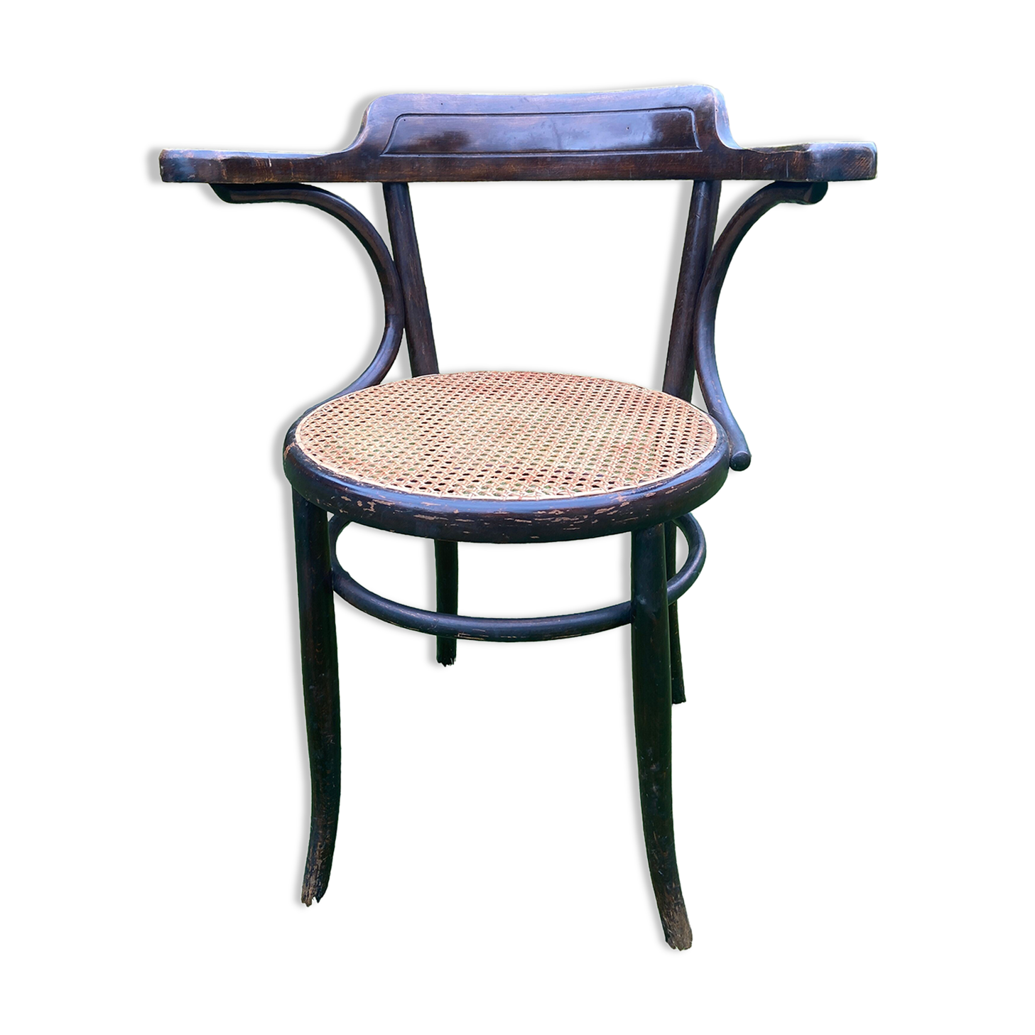 Viennese curved wood armchair FISCHEL circa 1920