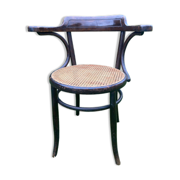 Viennese curved wood armchair FISCHEL circa 1920