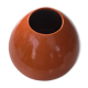 Orange terracotta vase