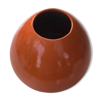 Orange terracotta vase
