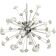 White flowers murano glass sputnik chandelier