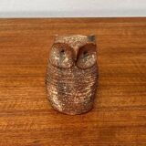 Owl sculpture in Italian pottery from the mid-century by Aldo Londi for Bitossi, 1960s.
