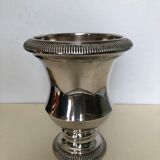 Silver metal vase
