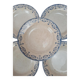 Set of 7 antique deep plates from Creil and Montereau, La Vallières service, 23 cm