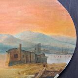 Tableau impressionniste - Marine signée  - Ecole italienne du XIXème siècle