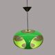 Massive Belgium Space Age UFO Lamp, Green Mid-Century Modern Lighting