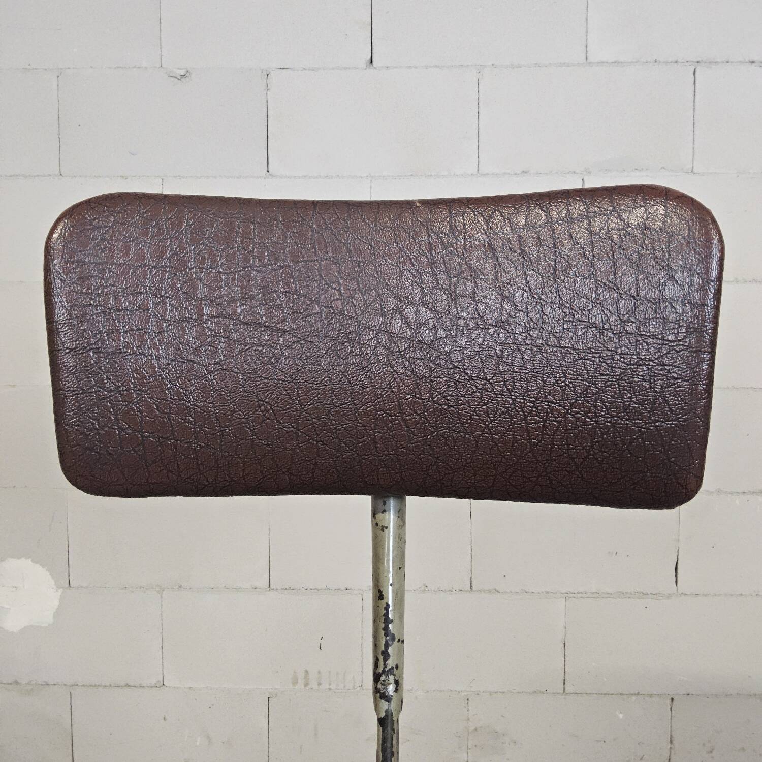 Vintage skai/metal adjustable industrial office chair (40s)