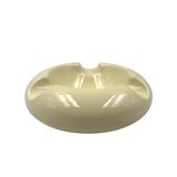 Cendrier en céramique crème Space Age, Sicart Italie années 1970