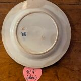 Set of 9 plates (hollow and flat) GIEN - Rooster and peonies - Late nineteenth / early twentieth century