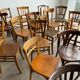 50 vintage restaurant café chairs mismatched curved wood from the 50s-60s