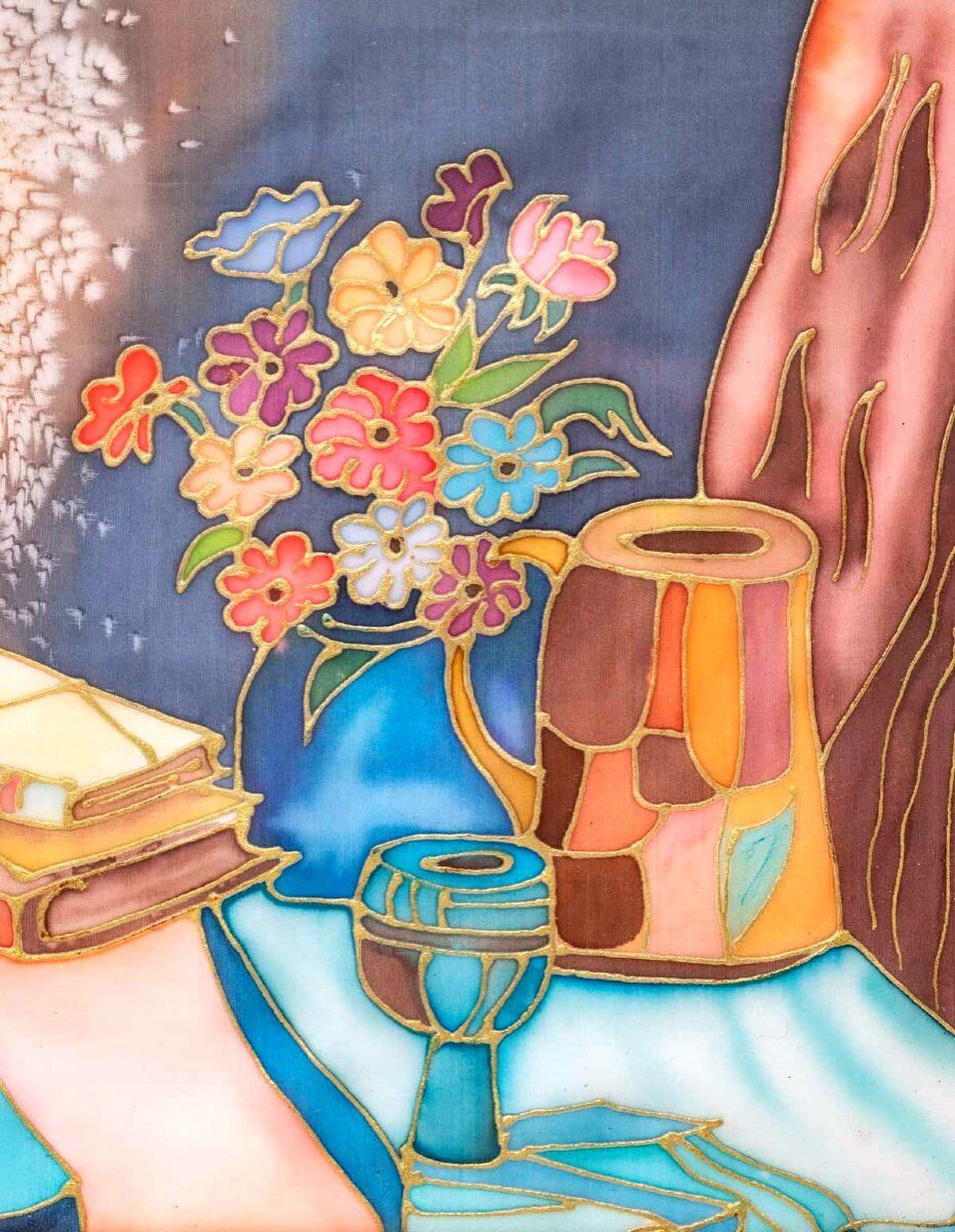 Painting Lavi Group Still Life – Shabbat Shalom - XXth Century