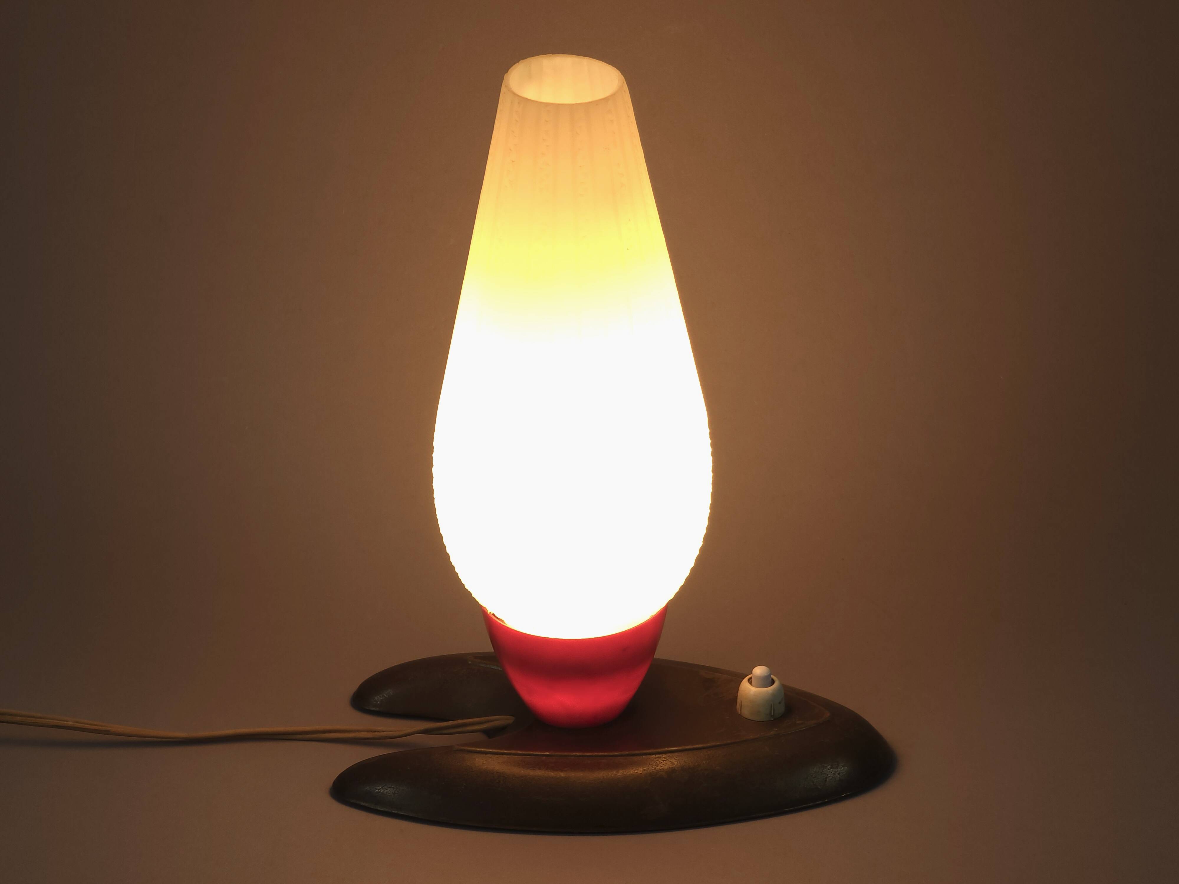 Vintage 1950s Mid Century Modern Bedside Table Light • MCM Atomic Space Age