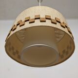 Wool and wood hanging lamp 60/70