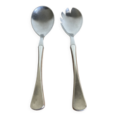 Set de couverts à salade midcentury Denmark Sorensen argent sterling 1959