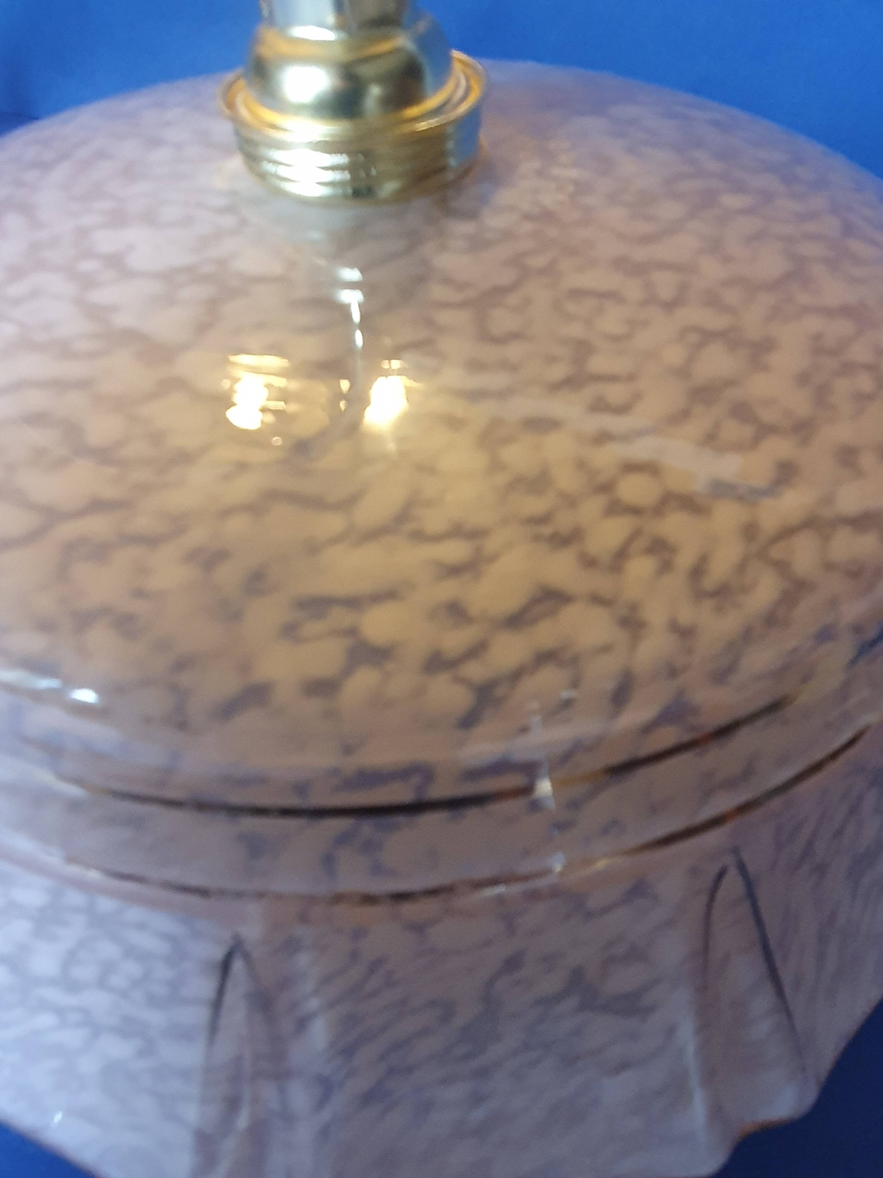 Art Deco pendant lamp from the 30s and 50s, vintage France - newly electrified