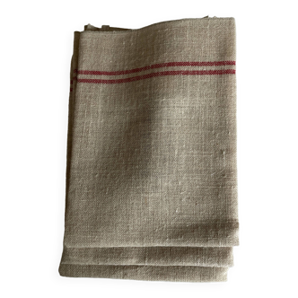 Set of 3 hemp tea towels 1960
