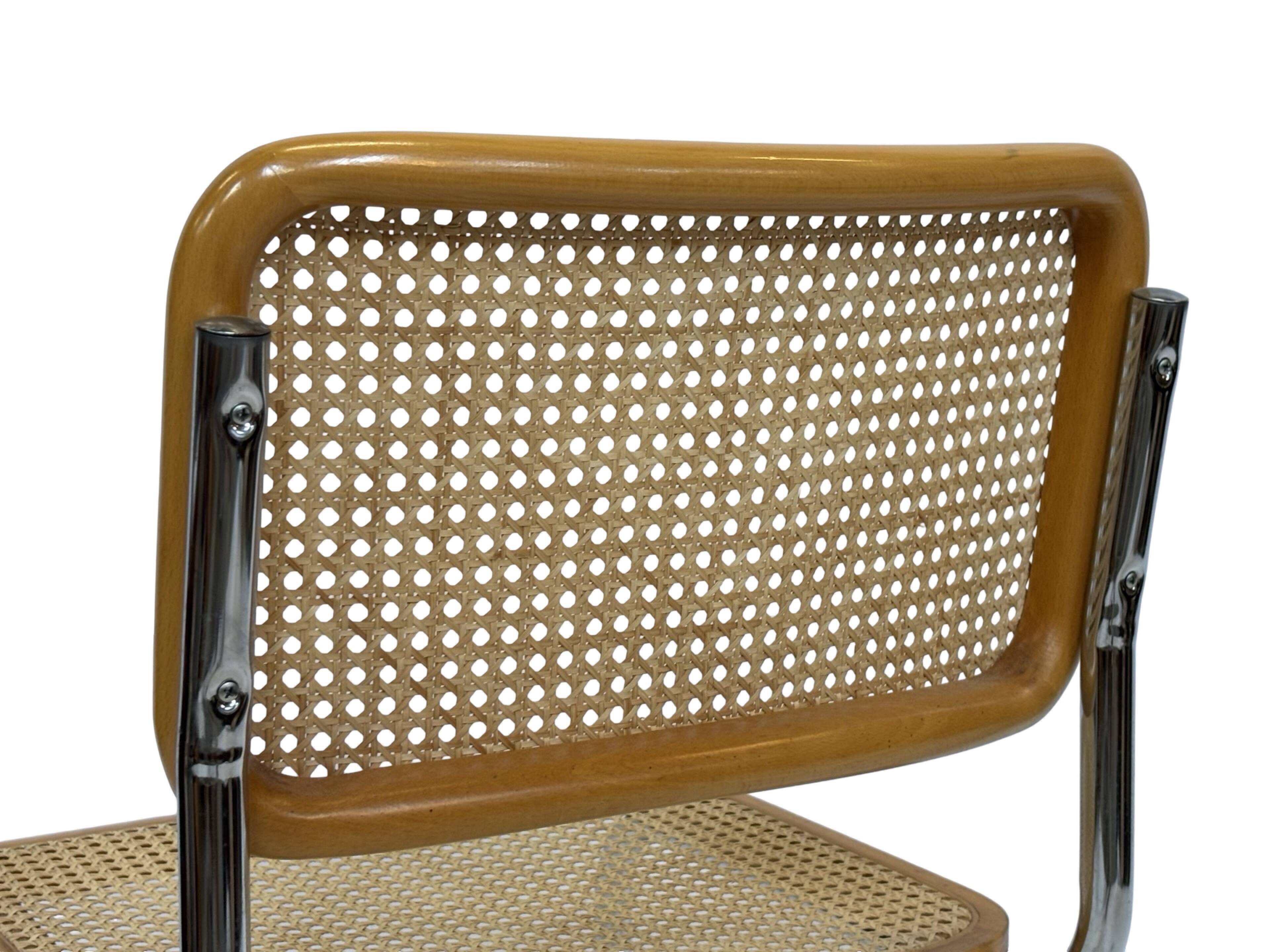 Set of 4 chairs Cesca B32 designed by Marcel Breuer design made in Italy