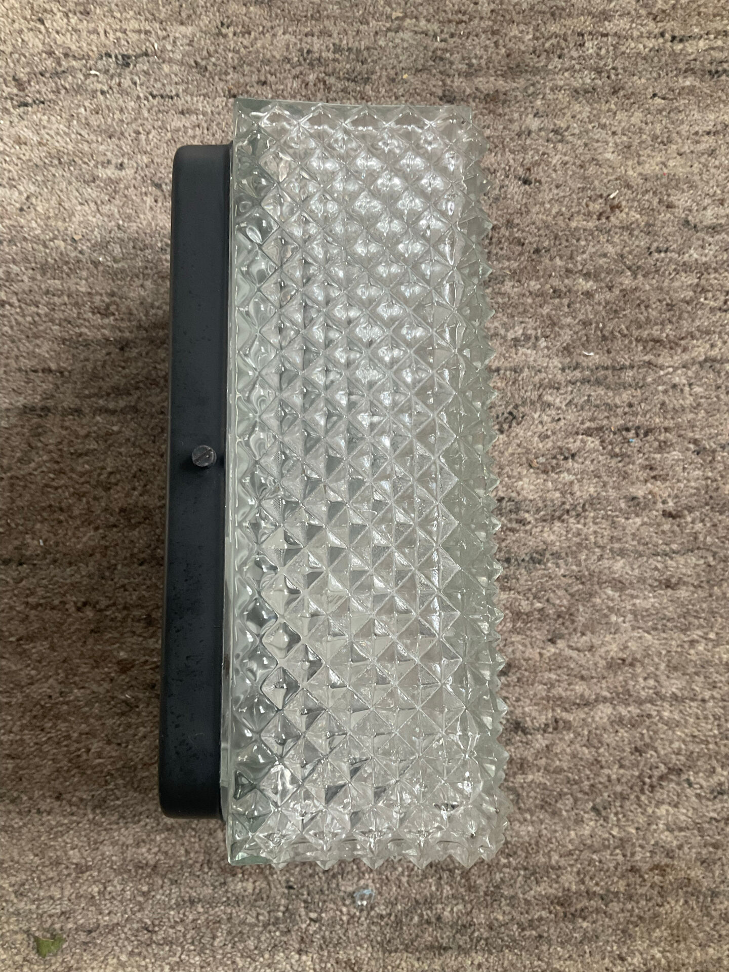 Vintage glass wall light from the 1970s.