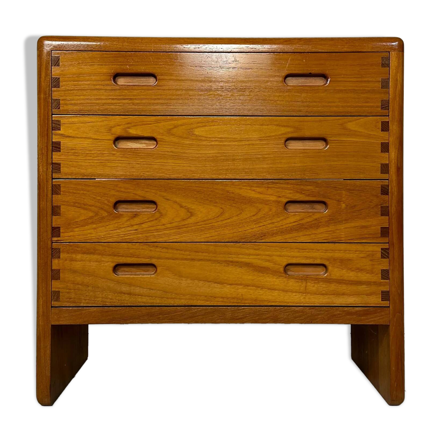 1960s Vintage Danish Teak Dresser Chest of Drawers by Niels Bach