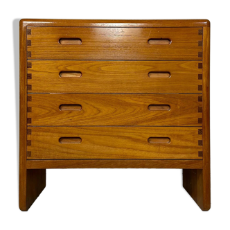 Commode danoise en teck signée Niels Bach, années 1960