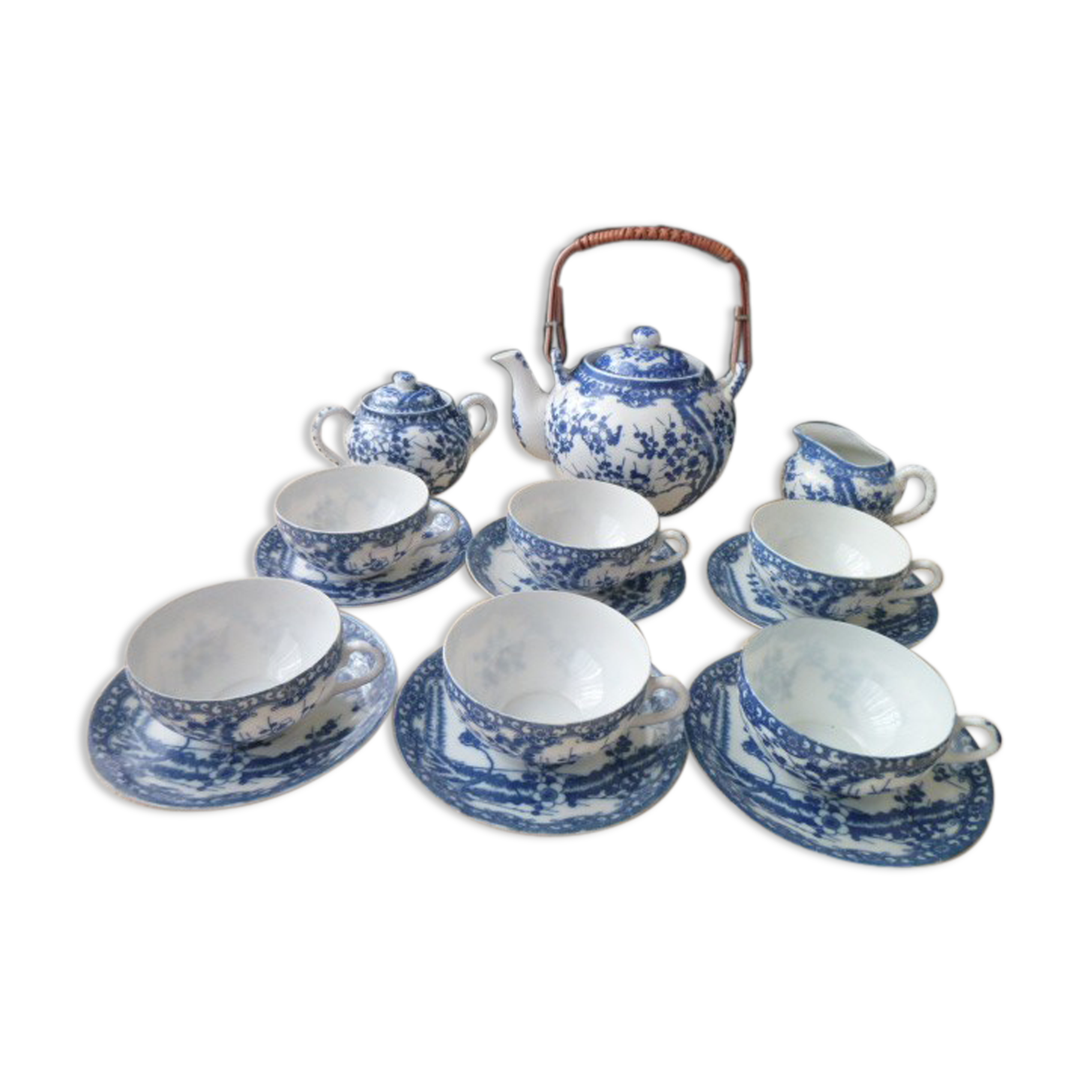 Japan porcelain tea set 6 people