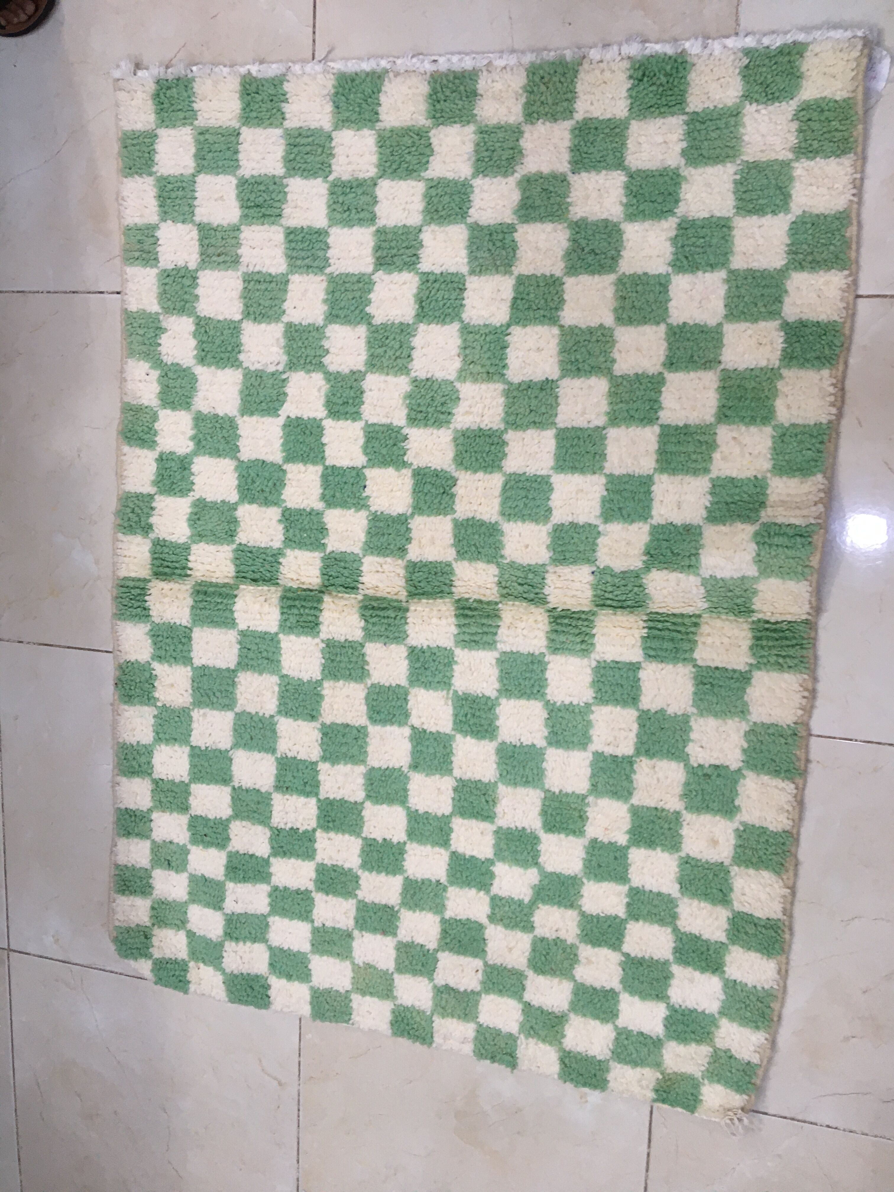 Moroccan Berber Boujad Carpet, Table Carpet, 1m55 x 1m16