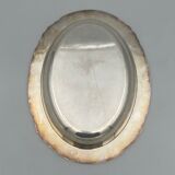 Oval plate silver metal gallia france prod christofle poincon shell
