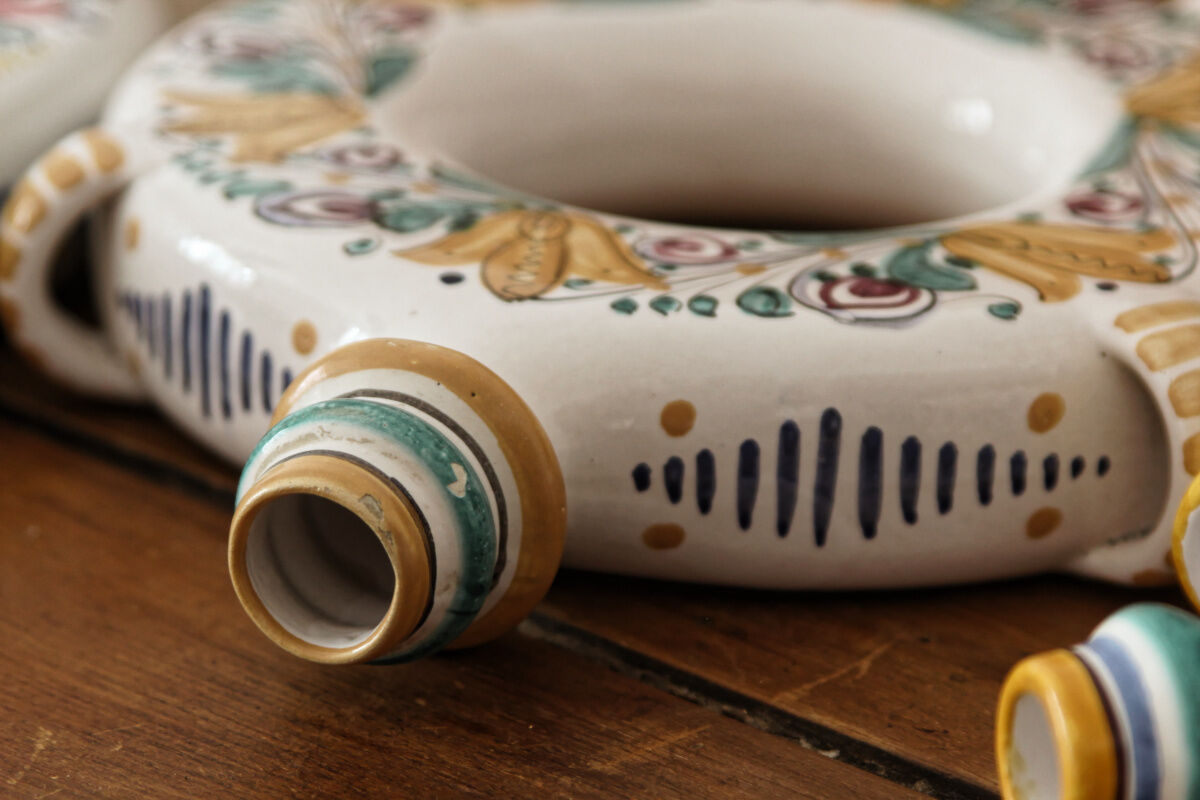 Set of 3 Slovak ceramic soliflores