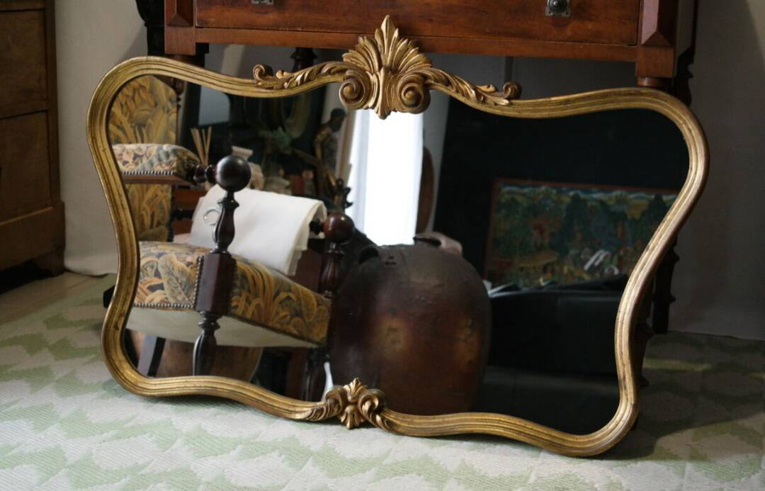 Louis XV style mirror in vintage gilded wood 70