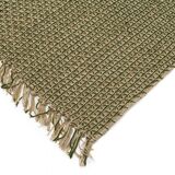 Carpet in jute and green cotton 120 x 170 cm