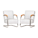Tubular Steel Armchairs from Mücke-Melder 1930s, Set of Two