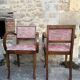 Pair of 1960s bridge chairs in Nobilis fabric