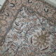 Vintage silk carpet Indian indo tabriz done hand 100x162cm 1950 s