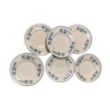 Set of earthenware plates of Longwy Fismes late nineteenth