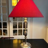 Striated metal lamp