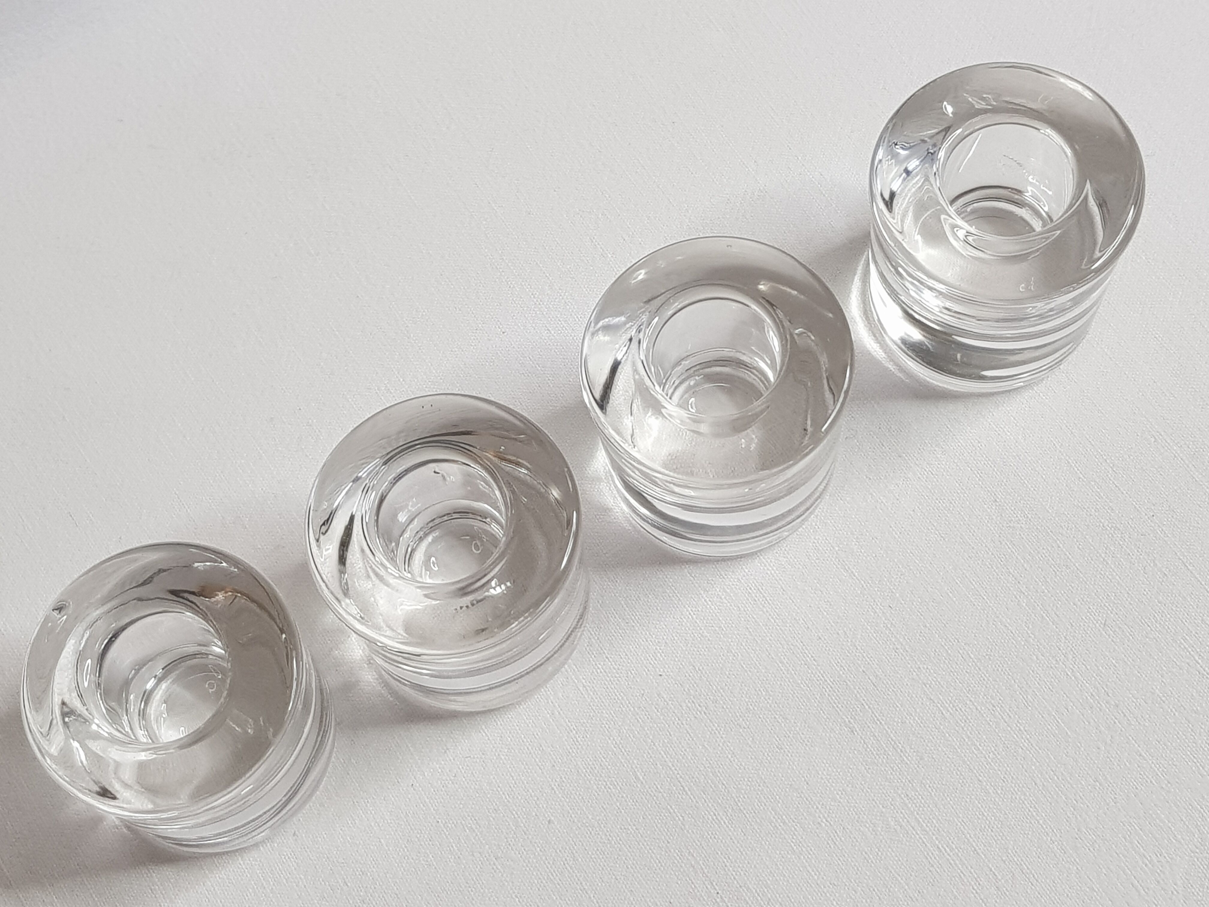 Set of four crystal candlesticks design "Rasteli"