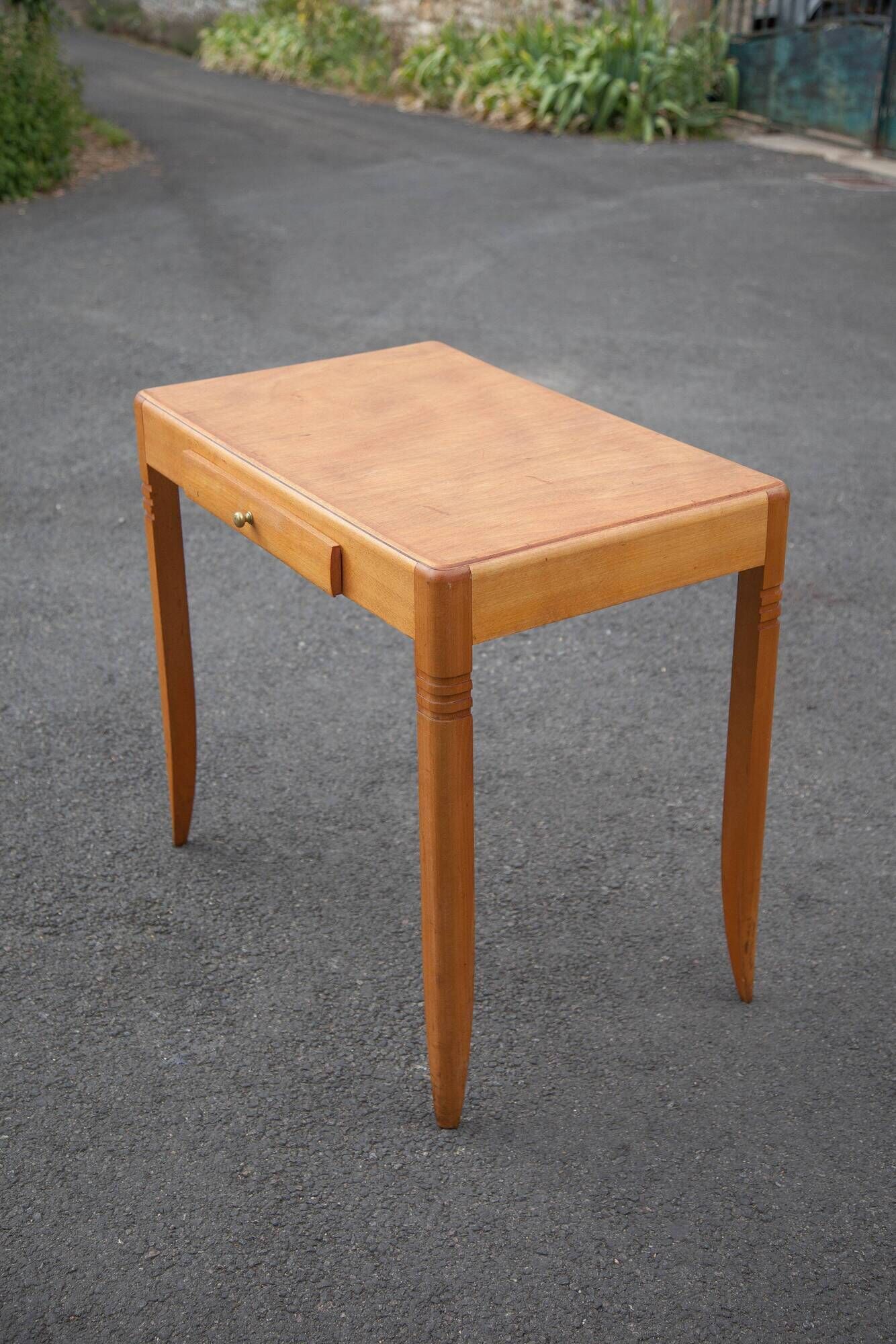wood console, wood desk