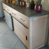 Industrial style oak sideboard