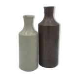 Duo of small stoneware bottles