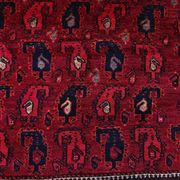 Vintage hand-knotted Boteh rug in natural wool from Afghanistan, 1960s.