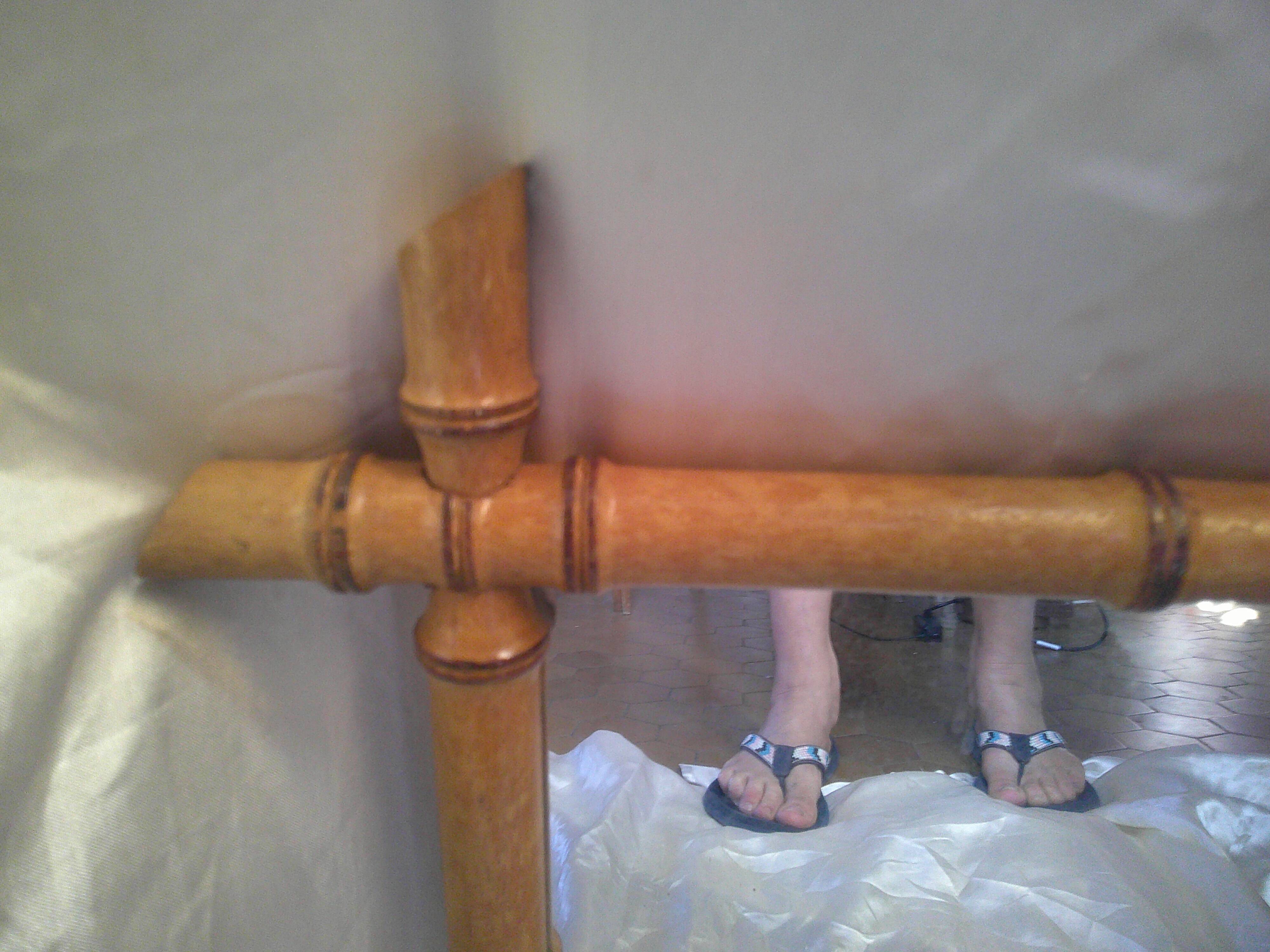 Antique bamboo imitation mirror