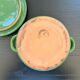 Green ceramic soup tureen