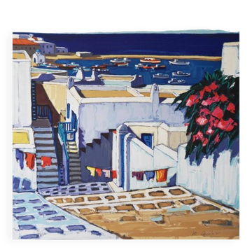 Jean Claude Quilici : Été à Mykonos, lithographie originale signée