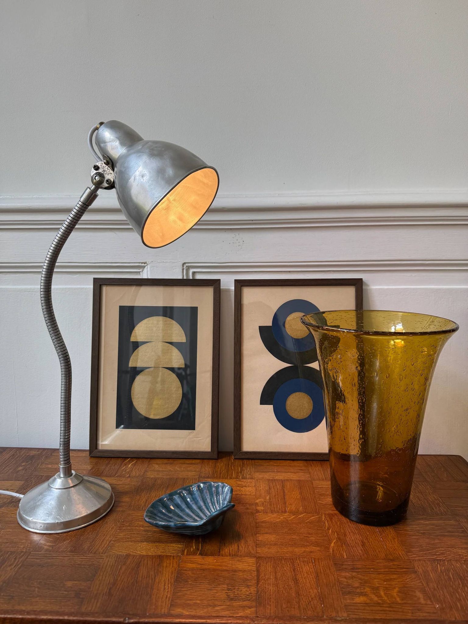 Lampe de bureau industrielle articulée – années 50