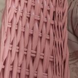 Pink wicker basket