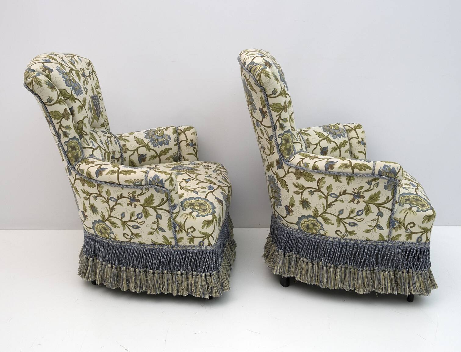 Rare 19th Century Napoleon III Brocade Sofa and Two Armchairs
