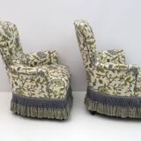 Rare 19th Century Napoleon III Brocade Sofa and Two Armchairs