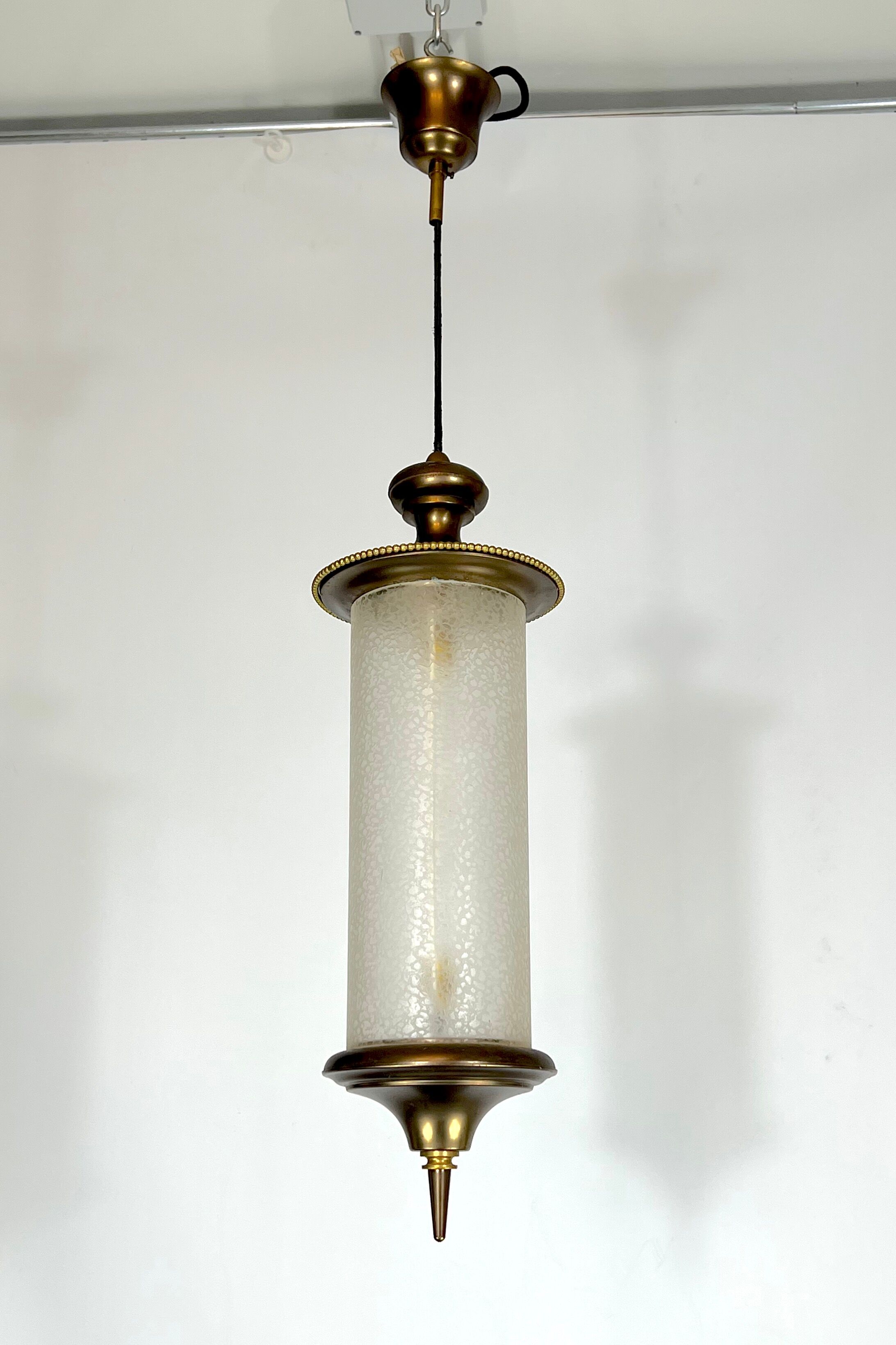 Mid-century Lumi Milano brass pendant light from 50s