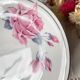 Vintage Limoges Porcelain Cake Stand with Floral Pattern